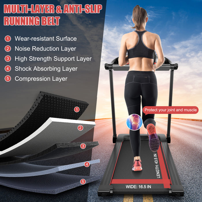 Machine De Course Electrique De Marque Superfit De 2,28 Cv Tapis De Course Avec Haut-parleur Bluetooth Controle Via Une Application