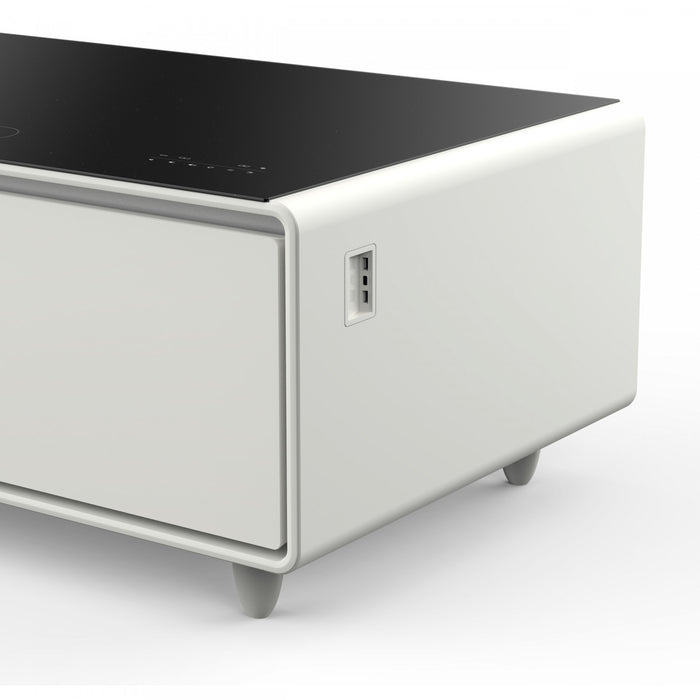 Table basse intelligente Evoluto Tavolo blanche 51 po– Doubles tiroirs refrigeres-FCTFR7006-51WHT