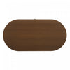 Grain 39.3 Inch Walnut Coffee Table with Roll-Up Door and Acrylic Drawer, Walnut | Grain Table Basse Noyer 39.3 po avec Porte Enroulable et Tiroir Acrylique, Noyer