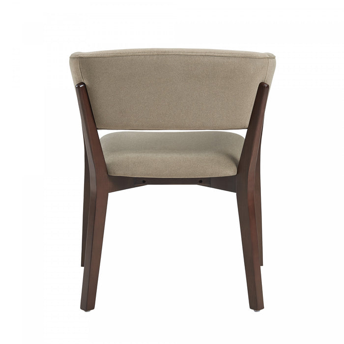 Fauteuil Blake moderne en bois avec imitation mohair, coloris lin