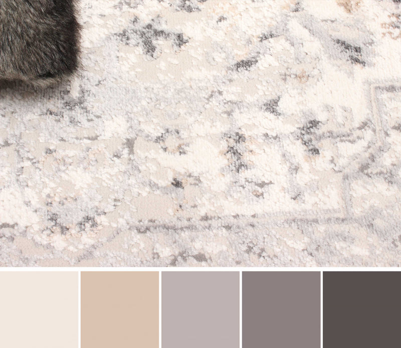 Tapis Traditionnel Mira 8'0\" x 10'0\" en Gris