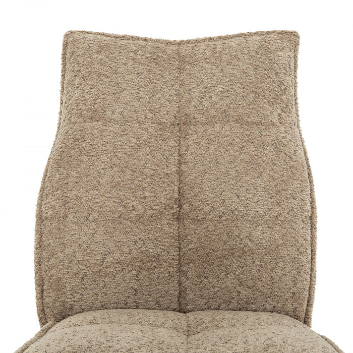 Chaise de salle a manger pivotante Elowen rembourree taupe (ens. de 2)