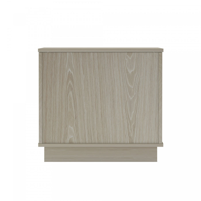 Table de nuit Horizon Modern 56 cm en chene blanchi (2 tiroirs)