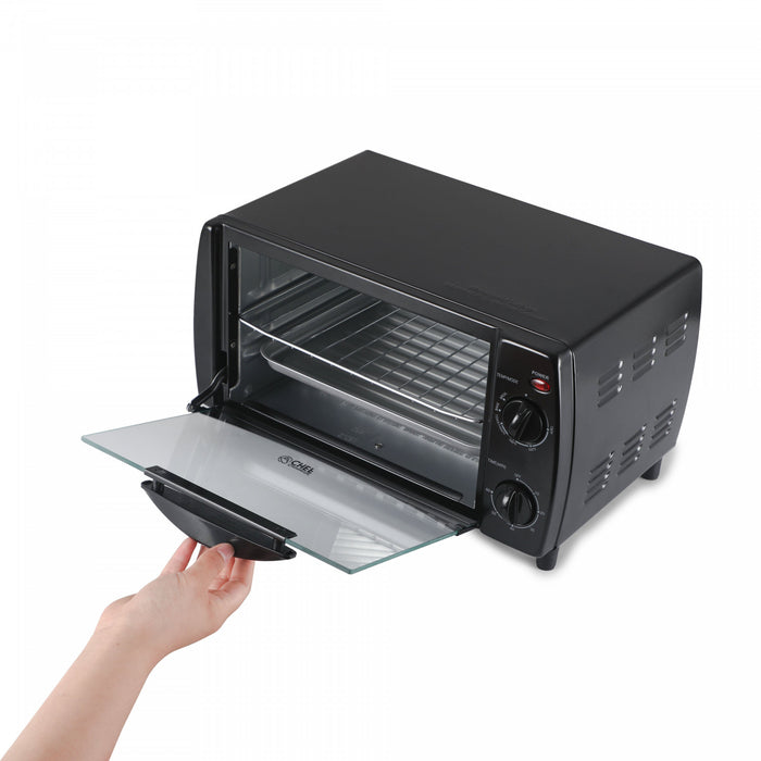 Four grille-pain 4 tranches 10 L CHTO40B, noir, 1 000 W, CHTO40B, noir, CHTO40B, serie CHB Commercial Chef