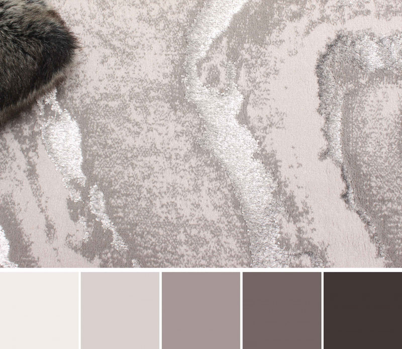 Tapis Contemporain/Moderne Dove 5'0\" x 8'0\" en Gris