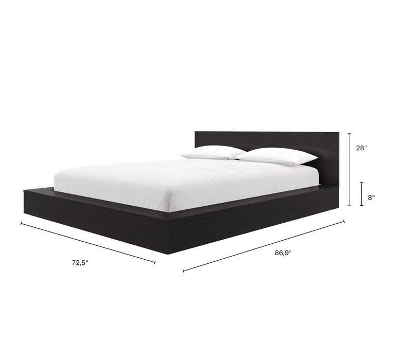 Kanso Lit a Plateforme Basse avec Tete de Lit