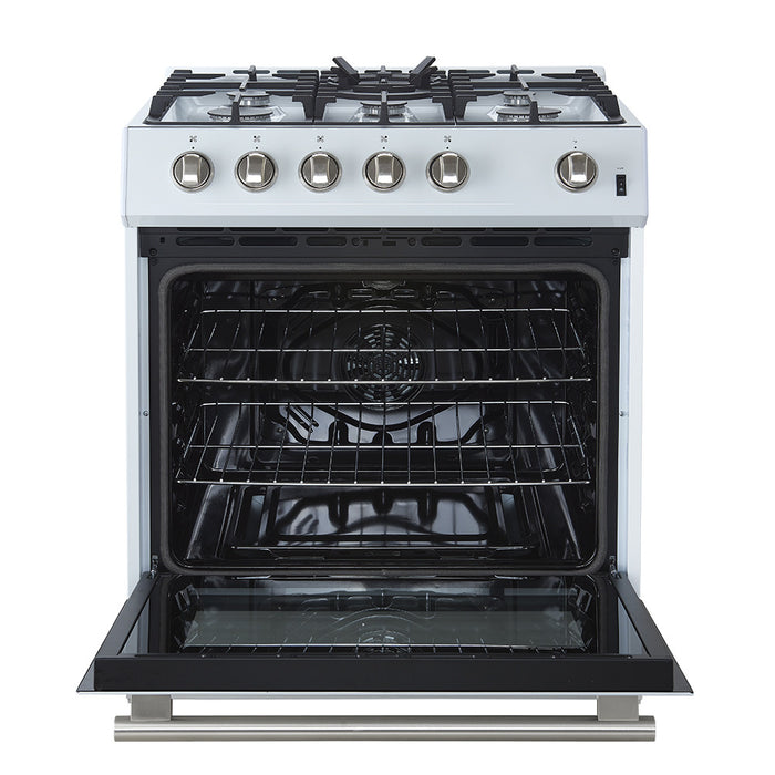 Cuisiniere a gaz Leonardo Espresso de 30\", blanc, 5 pi³ – FFSGS1116-30WHT