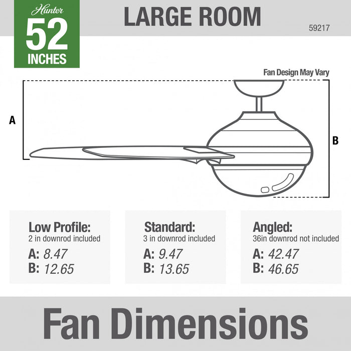 Ventilateur de plafond Dempsey avec luminaire - Blanc