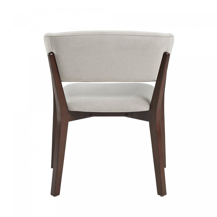 Fauteuil Blake moderne en bois avec effet mohair synthetique, coloris grege