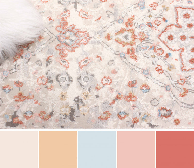 Tapis de Couloir Traditionnel Seline 2'8\" x 8'2\" en Ivoire