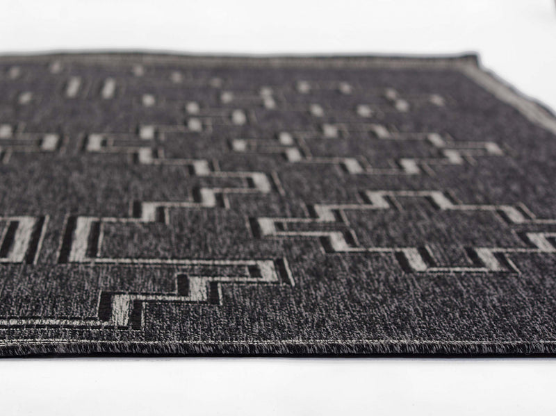 Tapis Transitionnel Esina 5'3\" x 7'0\" en Noir