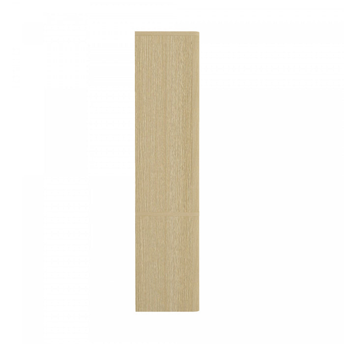 Armoire bibliotheque moderne Rivington 102 cm en chene naturel - Lot de 2