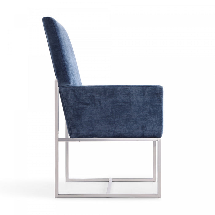 Ensemble moderne de salle a manger Element, 8 chaises, bleu