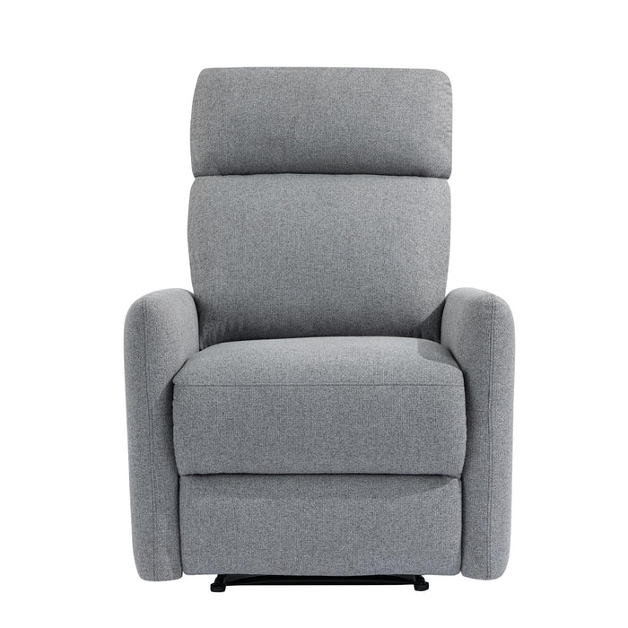Fauteuil d’appoint à inclinaison électrique Kai de DHP en lin avec massage et chaleur - gris foncé