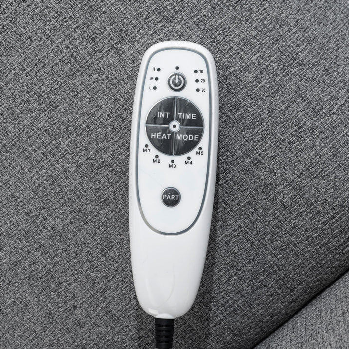Fauteuil d’appoint à inclinaison électrique Kai de DHP en lin avec massage et chaleur - gris foncé