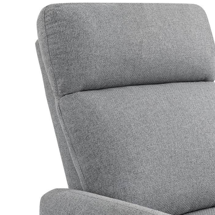 Fauteuil d’appoint à inclinaison électrique Kai de DHP en lin avec massage et chaleur - gris foncé