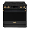 Cuisinière électrique amovible de style professionnel collection Gordon Ramsay de Thor Kitchen de 36 po avec panneau de commande tactile inclinable - RSE36B-BRZ