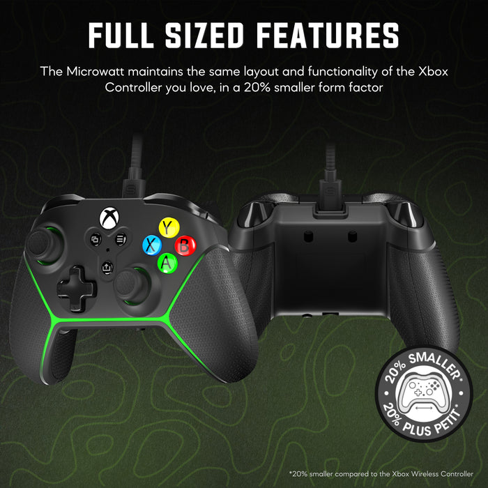 Manette Microwatt Junior Livewire de Surge noire pour consoles Xbox de séries X et S
