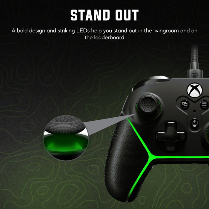 Manette Microwatt Junior Livewire de Surge noire pour consoles Xbox de séries X et S
