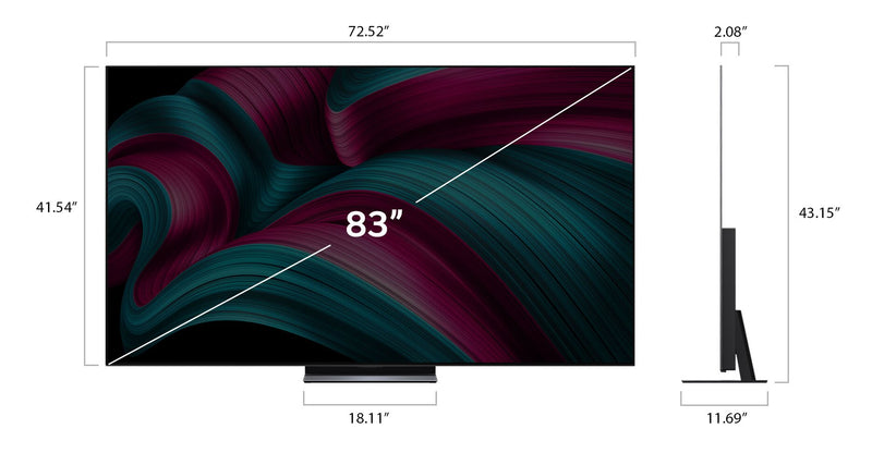 Téléviseur intelligent DELO evo LG C5 IA 4K de 83 po