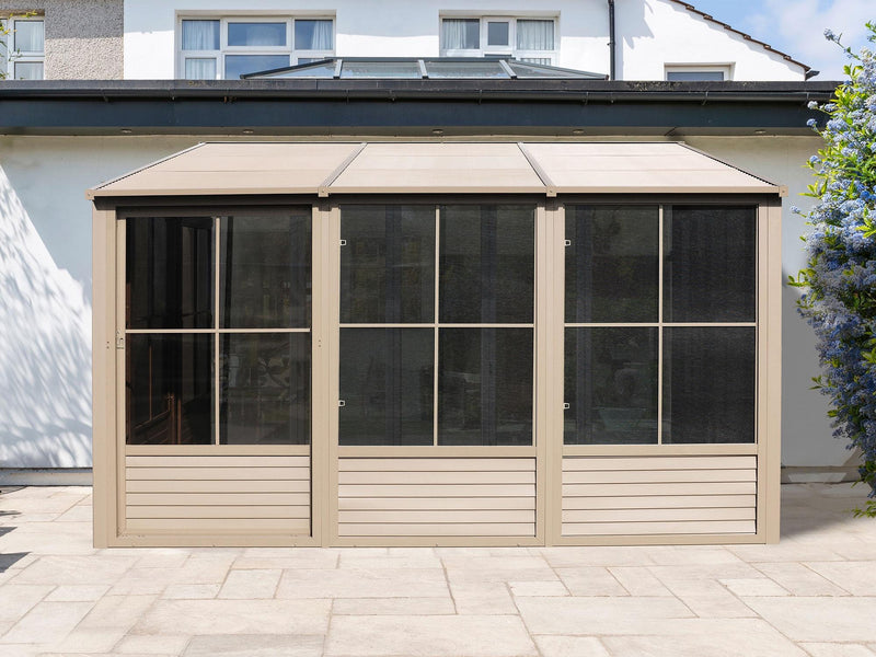 Gazebo Penguin Florence - Solarium mural 10x16 Toit d'acier