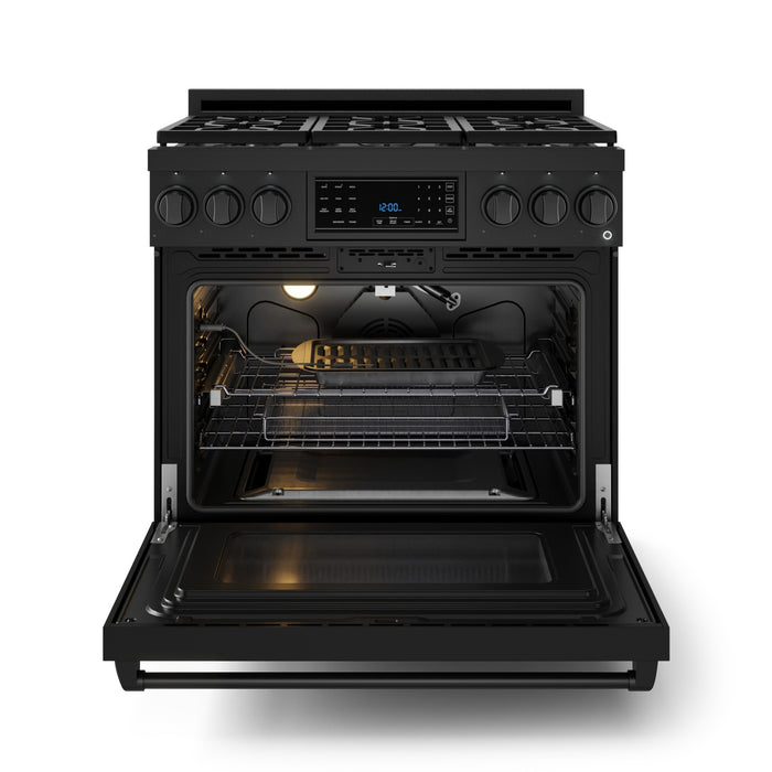 Cuisinière à gaz amovible de style professionnel collection Gordon Ramsay de Thor Kitchen de 36 po avec panneau de commande tactile inclinable - RSG36B