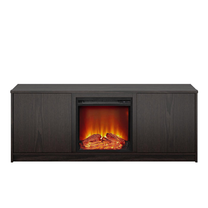 Meuble pour téléviseur Bartow d’Ameriwood Home avec foyer électrique - espresso