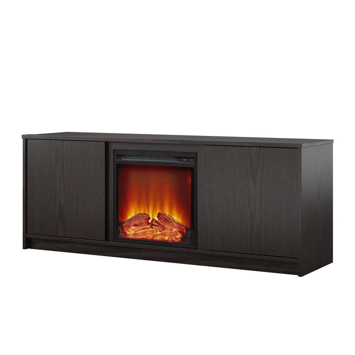 Meuble pour téléviseur Bartow d’Ameriwood Home avec foyer électrique - espresso