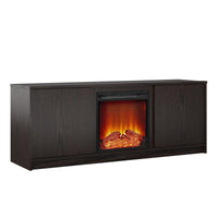Meuble pour téléviseur Bartow d’Ameriwood Home avec foyer électrique - espresso