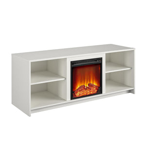 Meuble pour téléviseur Mainstays Courtland d’Ameriwood Home avec foyer électrique pour téléviseurs jusqu’à 65 po - blanc