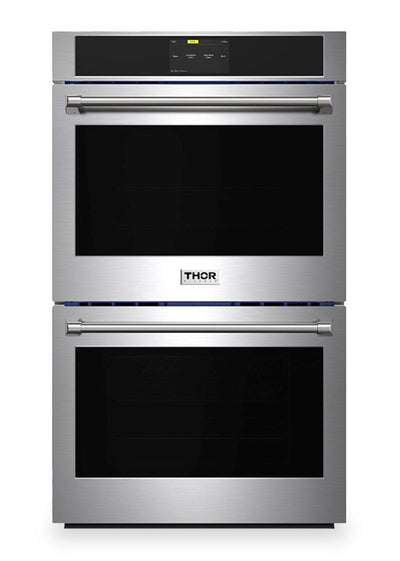 Thor Kitchen 30” 9.6 Cu. Ft. Professional Electric Double Wall Oven – Stainless Steel - TEW30ED | Four mural double électrique professionnel Thor Kitchen de 9,6 pi3 et de 30 po - acier inoxydable - TEW30ED