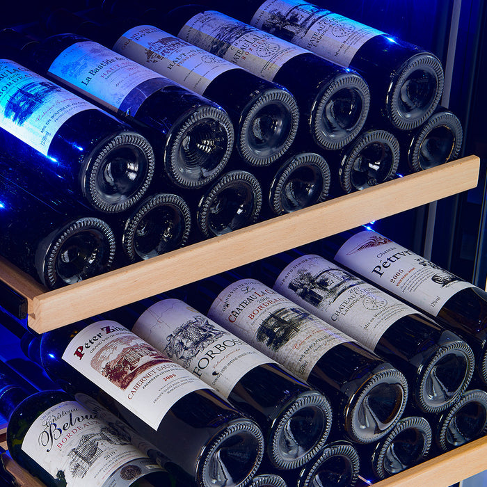 Refroidisseur a vin Avellino de 24 pouces a double zone, 16 pi³, en acier inoxydable -FWCDR6603-24S