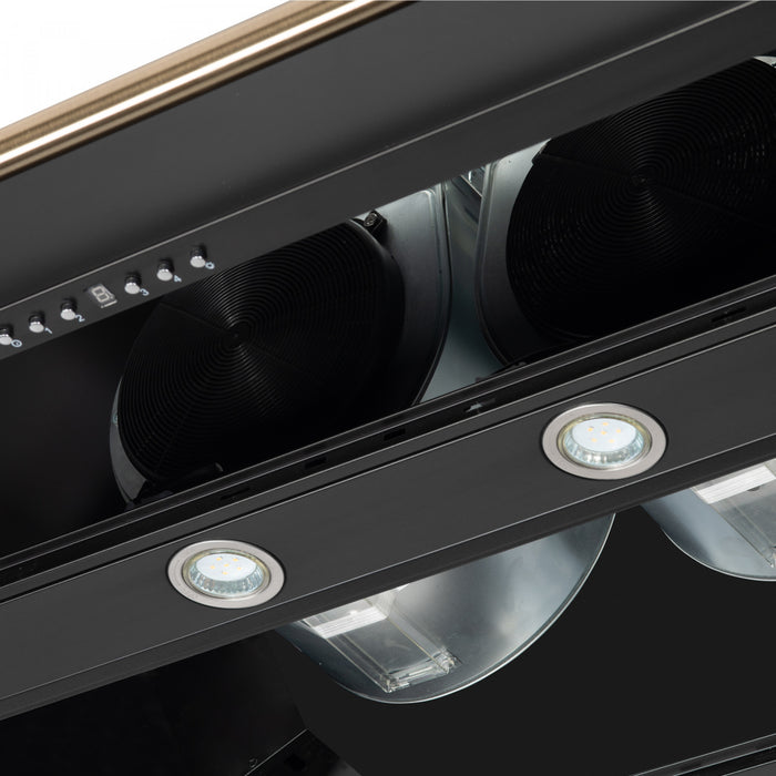 Hotte de cuisiniere murale Aria de 48 po, noir-FRHWM5095-48BLK