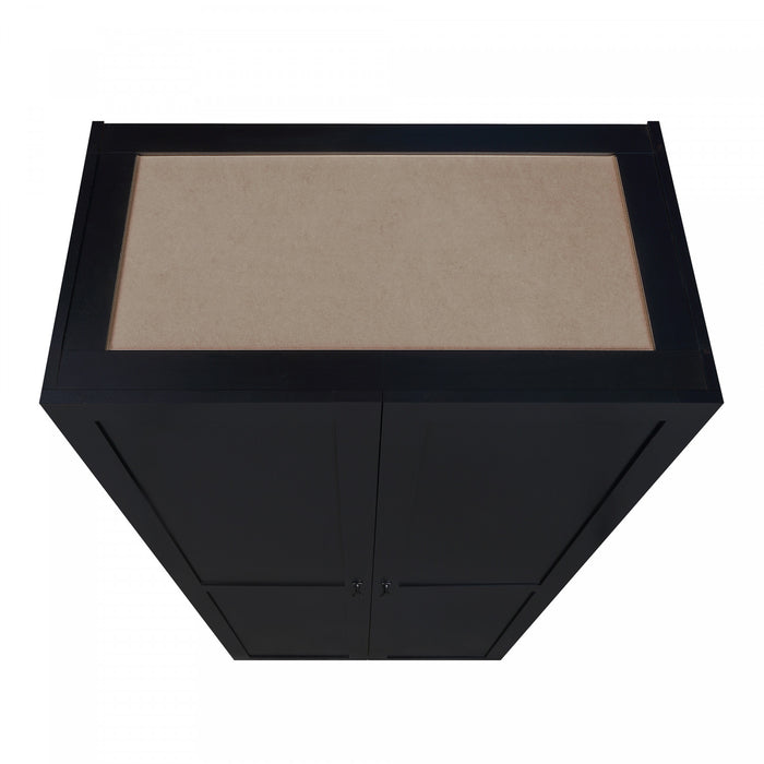 Armoire de rangement Cornelia Modern 30\" en noir (4 etageres)