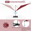 Costway 10 FT Patio Cantilever Umbrella Outdoor Aluminum Hanging Offset Umbrella w/ 360° Rotation Red