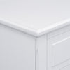 U_Style 28 Inch Painted Nightstand with 3 Smooth-Glide Drawers and Rubberwood Legs, White | U_Style Table de Nuit Peinte 28 po avec 3 Tiroirs a Glissiere Douce et Pieds en Bois de Caoutchouc, Blanc