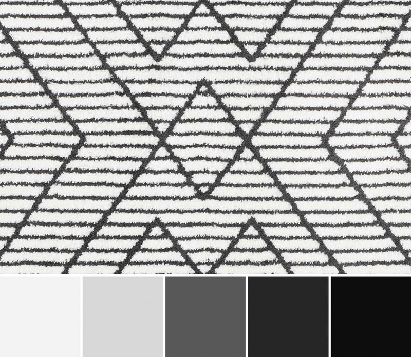 Tapis Contemporain Sloane 2'3\" x 7'6\" en Ivoire