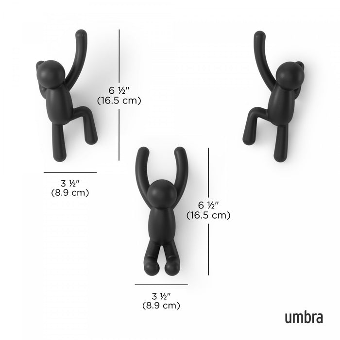 Crochets muraux Buddy de Umbra - noirs