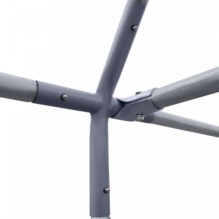 Pawhut Poulailler En Metal Pour 15 A 18 Poulets, Enclos A Poules D'exterieur Avec Couverture Pour Ferme De Jardin, 18.7' X 9.2' X 6.4'