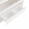 Emily Coffee Table with LED Lights and Open Storage,White | Emily table basse avec eclairage LED et rangement ouvert, blanc