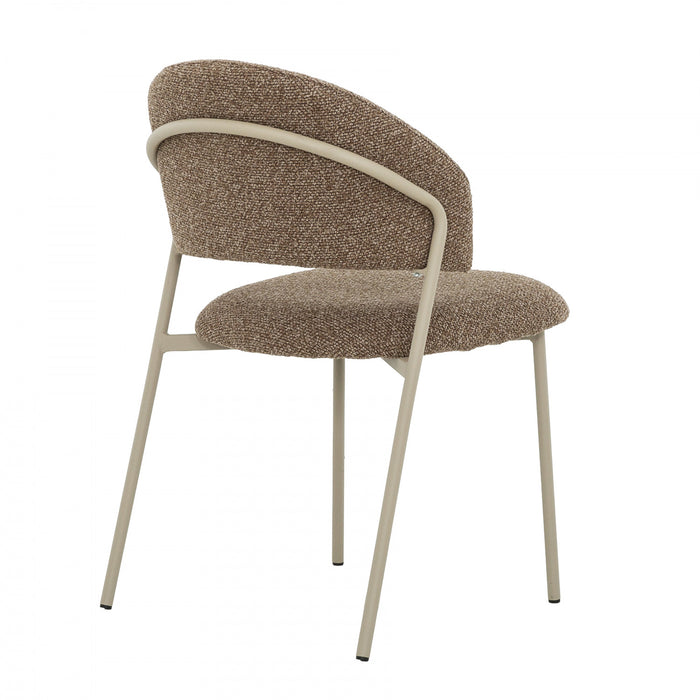 Ensemble de table de salle a manger ronde extensible Solene 5 pieces (32 a 52 po) avec chaises rembourrees (4 places)