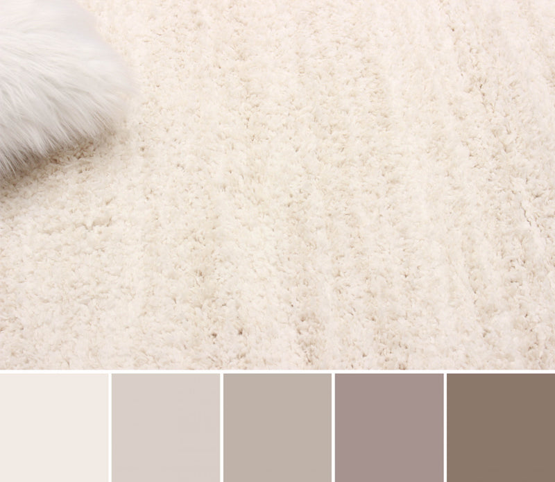 Carpette Yeti ivoire et grise - 8 pi 0 po x 10 pi 0 po   