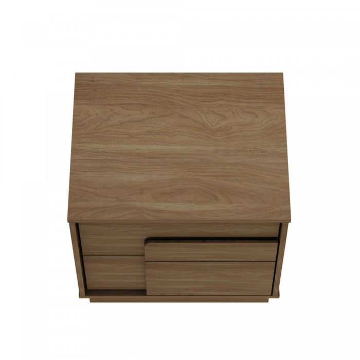 Table de nuit Horizon Moderne 56 cm en erable (2 tiroirs)