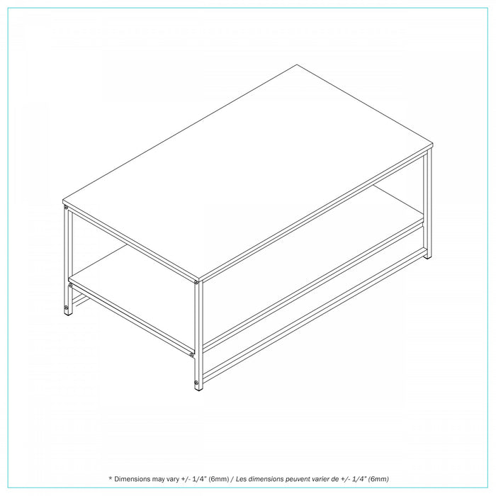 Nimbus Table Basse Rectangulaire avec Double Surface en Marbre