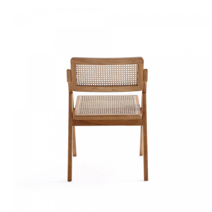 Chaise pliante en bois style industriel chic Lambinet, coloris naturel - Lot de 4