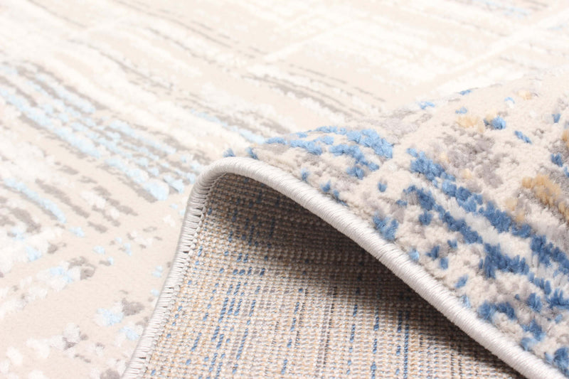 Tapis Contemporain/Moderne Quinn 5'0\" x 8'0\" en Bleu