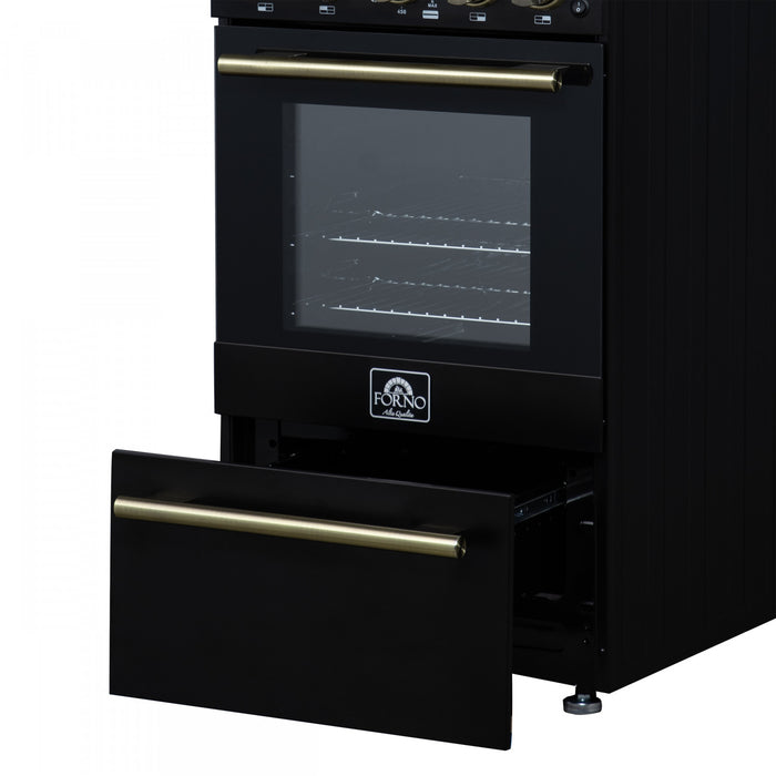Cuisiniere a gaz autonome Forno Lamazze de 20 po, Noire -FFSGS6265-20BLK