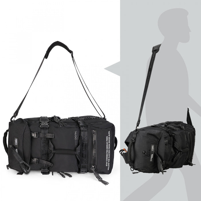 Sac a dos Swissdigital Balerna XL – Sac de 44L, SDD Finder, resistant a l'eau, ecologique, systeme hybride, rangement pour le ski