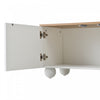 Nathan TV Stand with 4 Doors Large Storage,White | Nathan meuble TV – meuble avec 4 portes et grand espace de rangement, blanc