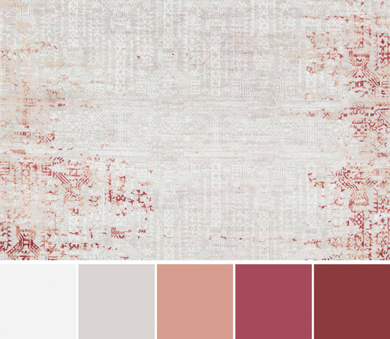 Tapis Traditionnel Amber 8'11\" x 12'6\" en Rouge